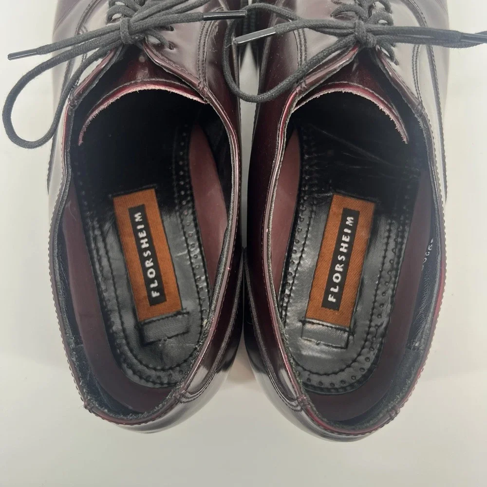 Florsheim Oxford‎ Mens Shoes Size 10D Burgundy Lexington Cap Toe 17067-05